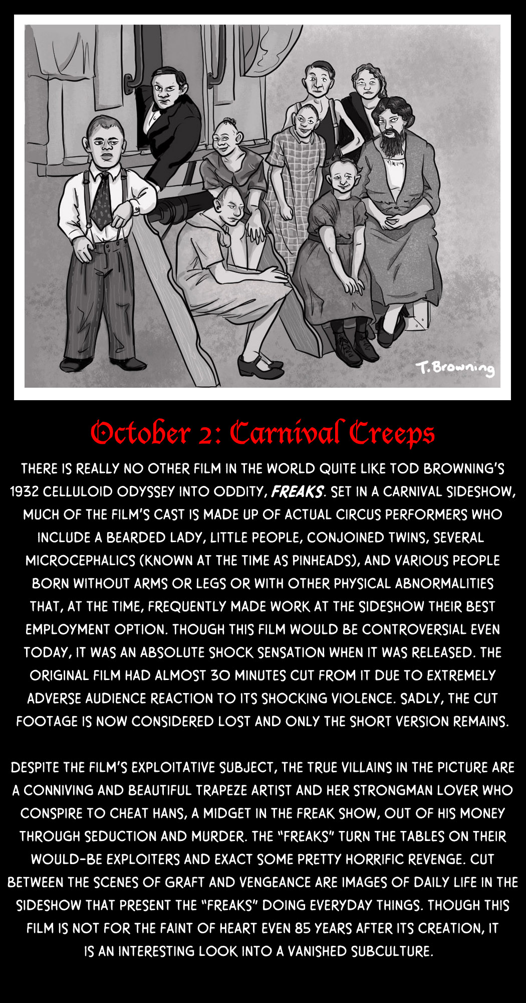 October 2: Carnival Creeps (Tod Browning’s Freaks)
